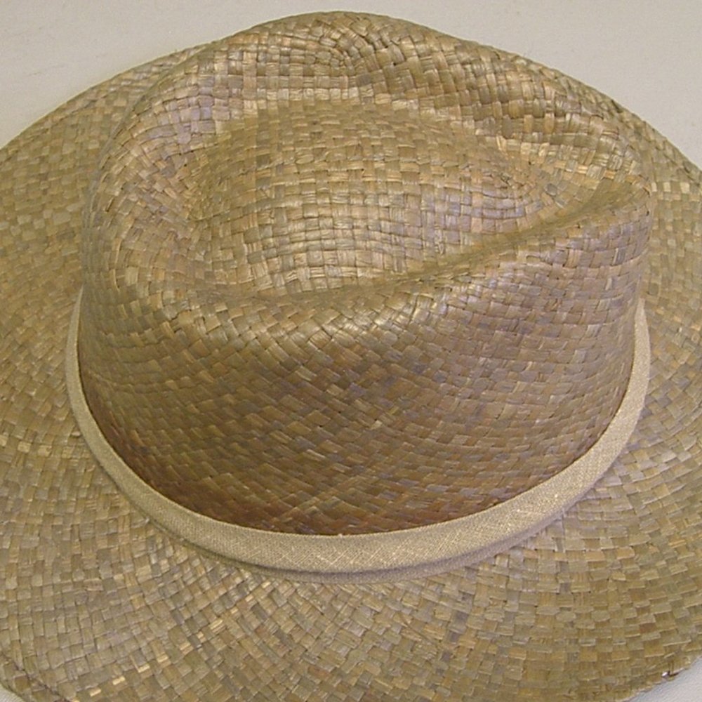 New light weight brown straw Fedora XL